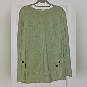 Green Tunic with Dark Brown Buttons